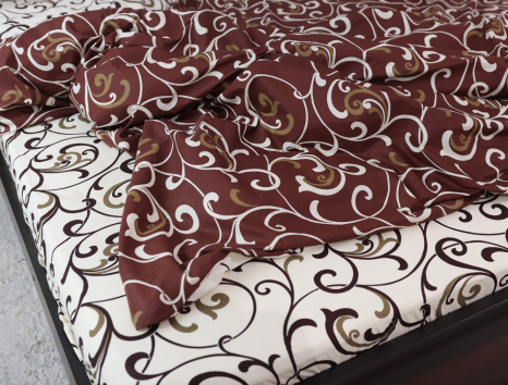 Двоспальний набір постільної білизни 180*220 із Бязі "Gold" №152100AB Черешенка™