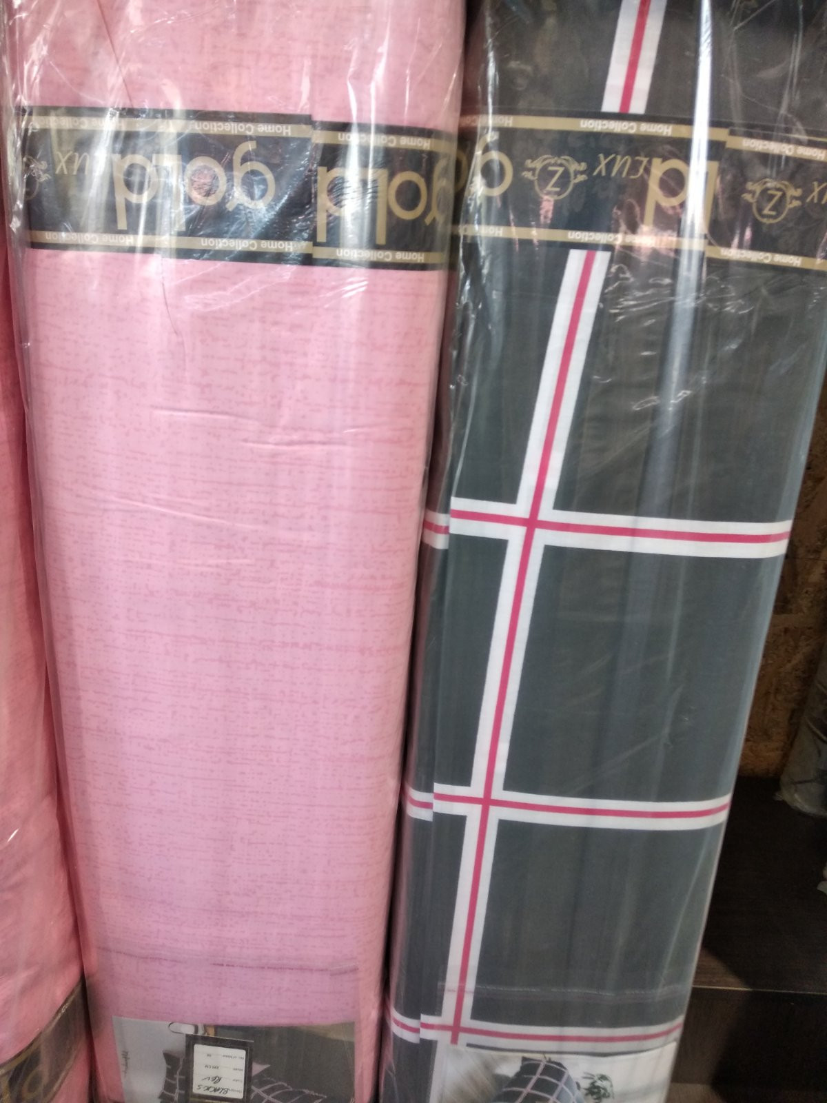 Ткань для постельного белья Бязь "Gold" Lux "Гламурная клеточка" GL1651 (A+B) - (50м+50м)