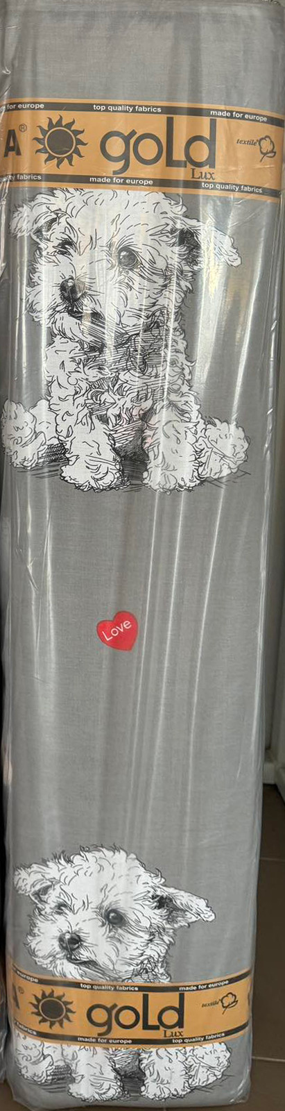 Ткань для постельного белья Бязь "Gold" Lux GL11570grey