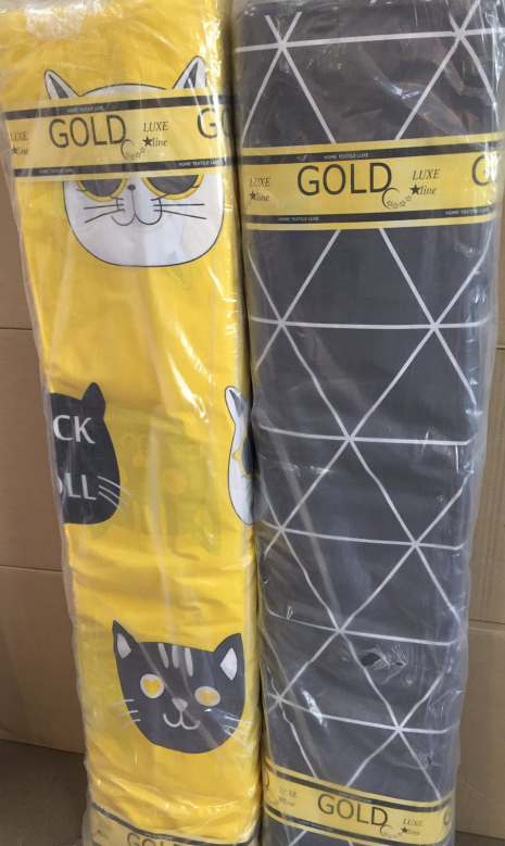 Тканина для постільної білизни Бязь "Gold" Lux дитяча "Котяче сімейство" GLB241 (A+B) - (50м+50м)