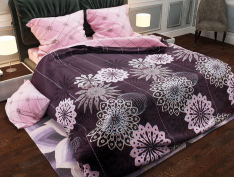 Полуторный набор постельного белья 150*220 из Бязи "Gold" №15523AB Черешенка™