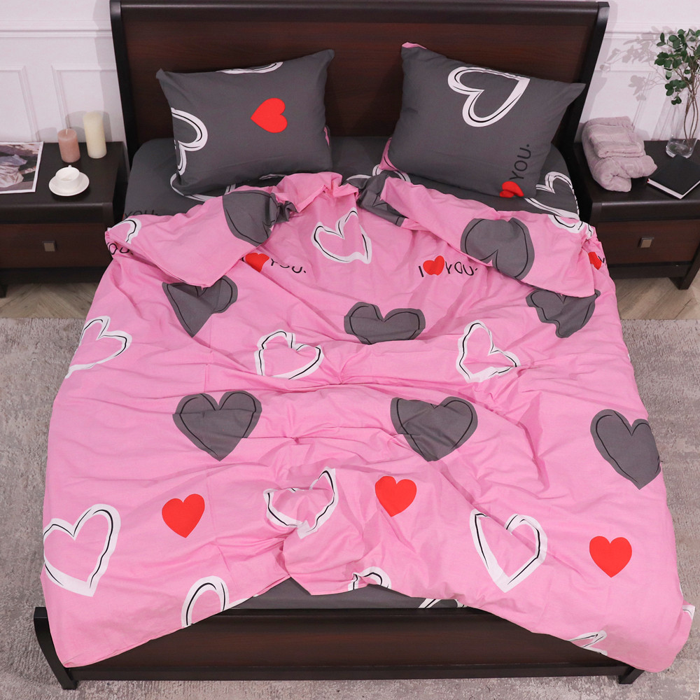 Семейный набор хлопкового постельного белья из Бязи "Gold" №1517040AB Черешенка™