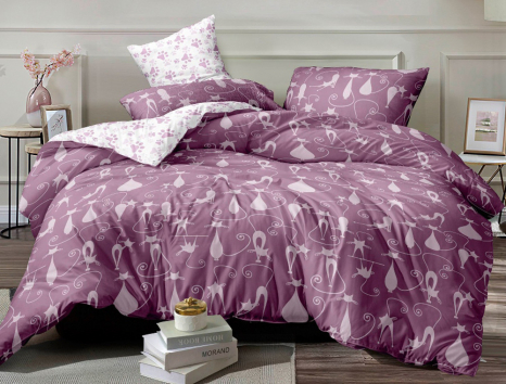 Ткань для постельного белья Сатин S-82-1 (A+B) - (60м+60м)