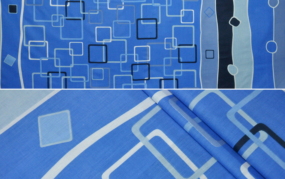 Ткань для постельного белья Бязь "Gold" Lux GL021blue