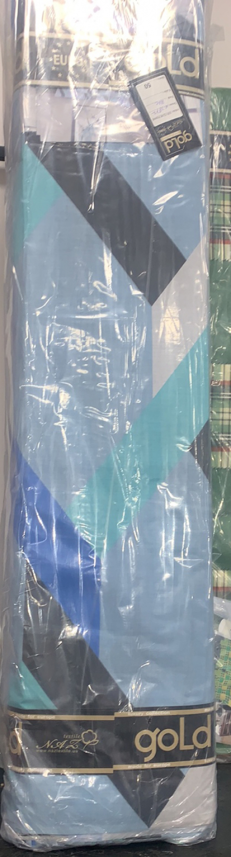 Ткань для постельного белья Бязь "Gold" Lux GL3752blue