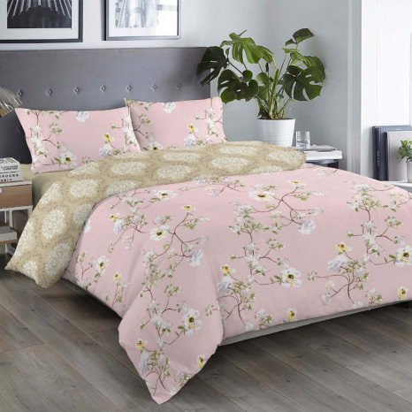 Ткань для постельного белья Бязь "Gold" Lux GL1771pink (A+B) - (50м+50м)