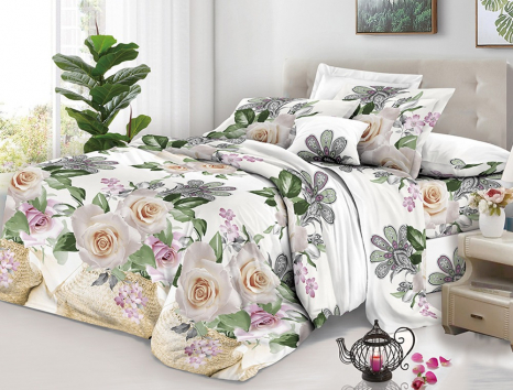 Двоспальний набір постільної білизни 180*220 із полікотону №206058 Черешенька™