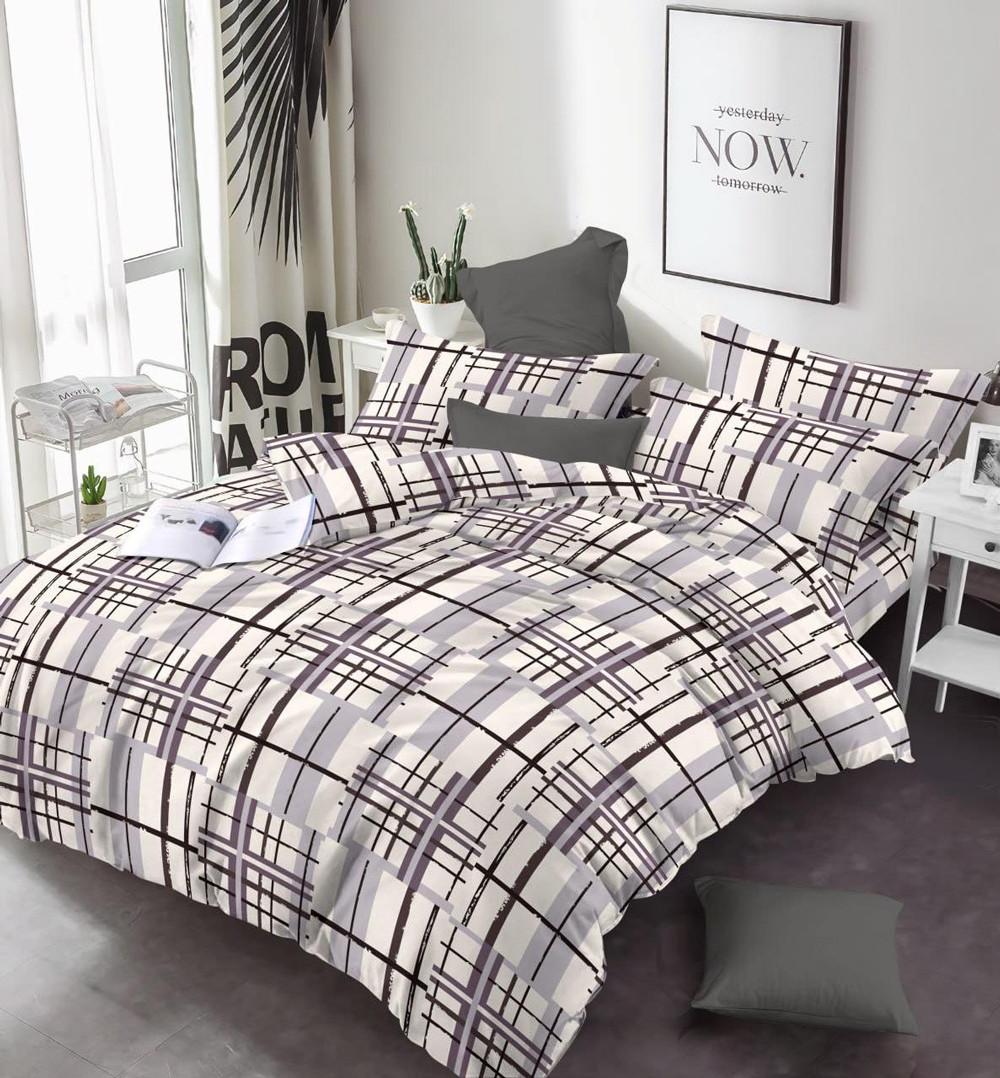 Ткань для постельного белья Бязь "Gold" Lux  с геометрическим принтом GL16980