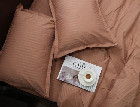 Евро макси набор постельного белья 200*230 из Страйп Сатина D-05