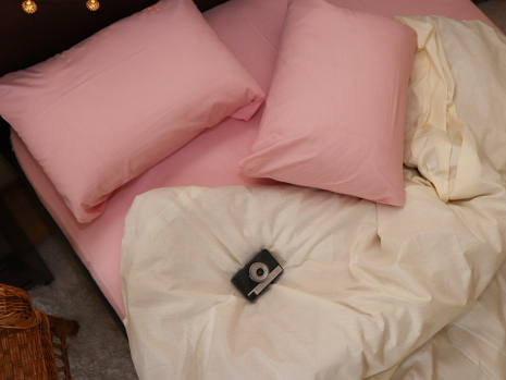 Двоспальний набір однотонної постільної білизни 180*220 із Бязі "Gold" №151560AB Черешенка™