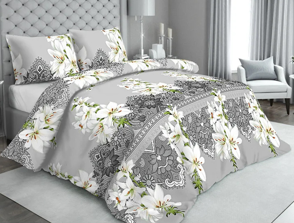 Ткань для постельного белья Бязь "Gold" Lux "Нежность кружева" GL2014