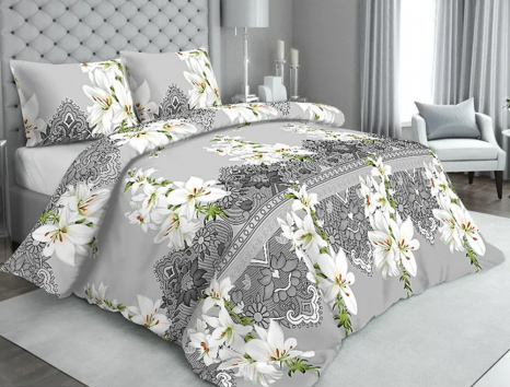 Ткань для постельного белья Бязь "Gold" Lux "Нежность кружева" GL2014