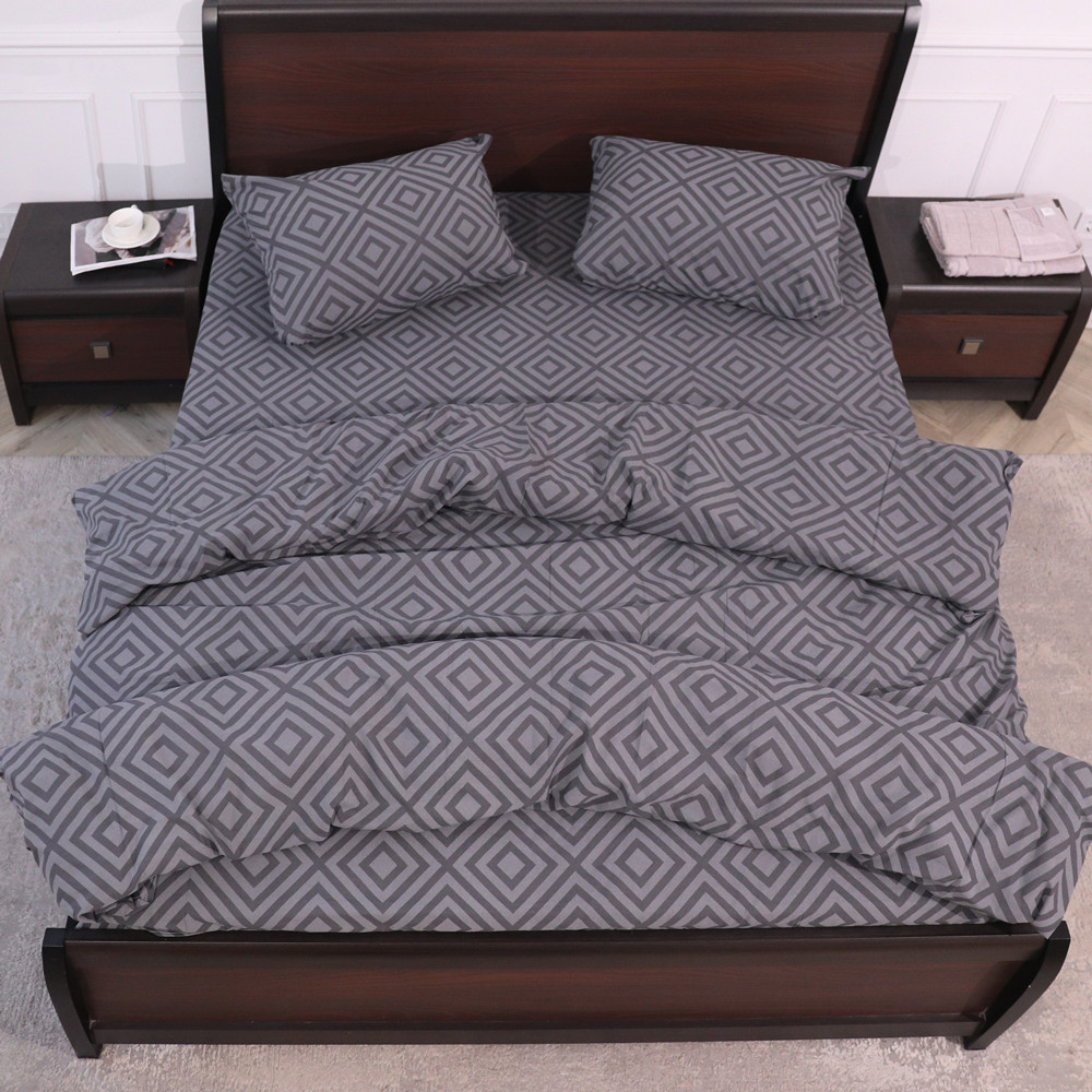 Євро-максі набір постільної білизни з ромбами 200*220 із Бязі "Gold" №1581182 Черешенка™