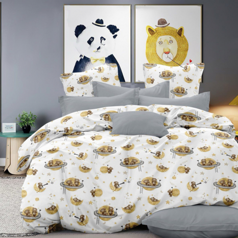 Тканина для постільної білизни Бязь "Gold" Lux дитяча GL16640brown