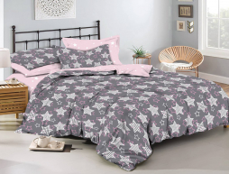 Тканина для постільної білизни Бязь "Gold" Lux "Зірки" GL1397 (A+B) - (50м+50м)