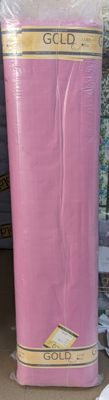 Тканина для постільної білизни Бязь "Gold" Lux однотонна GL001Pink (50м)