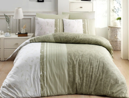 Полуторний набір постільної білизни 160*220 із Ранфорсу Peitra Yesil First Choice™