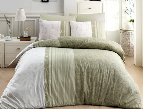 Полуторний набір постільної білизни 160*220 із Ранфорсу Peitra Yesil First Choice™