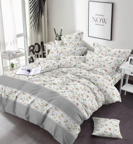 Ткань для постельного белья Бязь "Gold" Lux GL51059grey