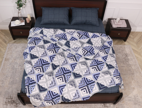 Полуторний набір постільної білизни 150*220 із Бязі "Gold" №157805AB Черешенка™