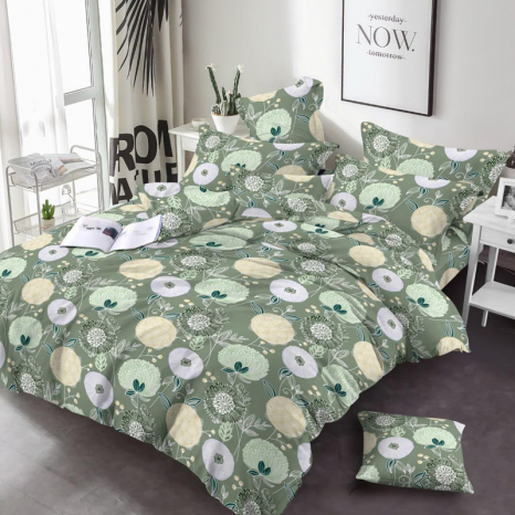 Ткань для постельного белья Бязь "Gold" Lux GL3531green