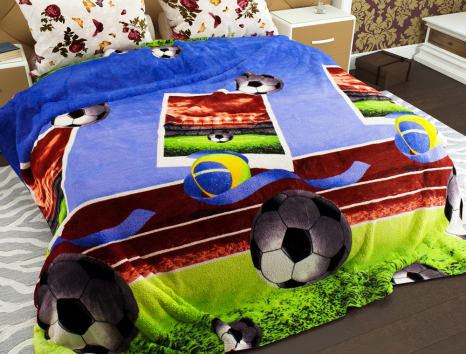 Полуторний флісовий плед №33498