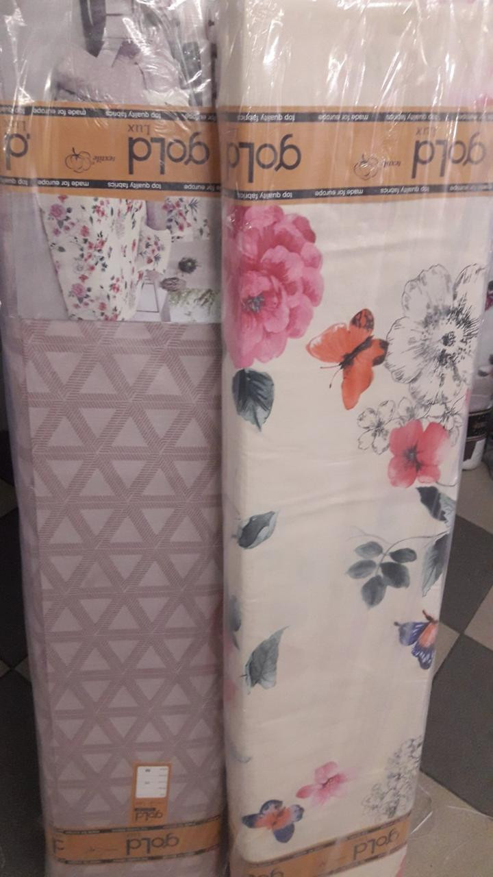 Ткань для постельного белья Бязь "Gold" Lux "Летние цветы" GL1609 (A+B) - (50м+50м)