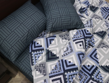 Полуторний набір постільної білизни 150*220 із Бязі "Gold" №157805AB Черешенка™