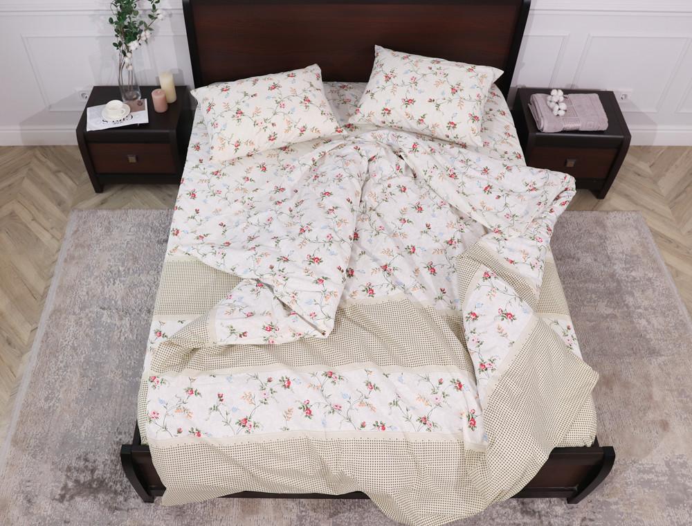 Двоспальний набір постільної білизни 180*220 із Бязі "Gold" №157300 Черешенка™