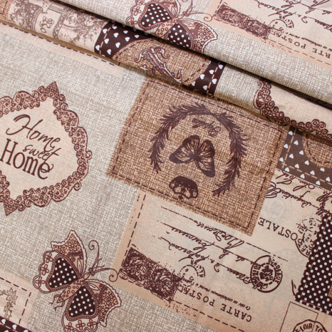 Тканина для постільної білизни Бязь "Gold" "Милий дім" GLL13025brown