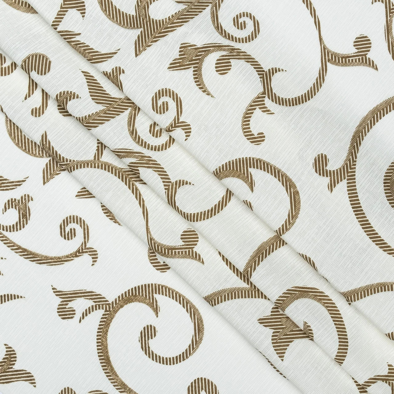 Тканина для постільної білизни Бязь "Gold" "Вихровий рух" GLL13015beige-brown