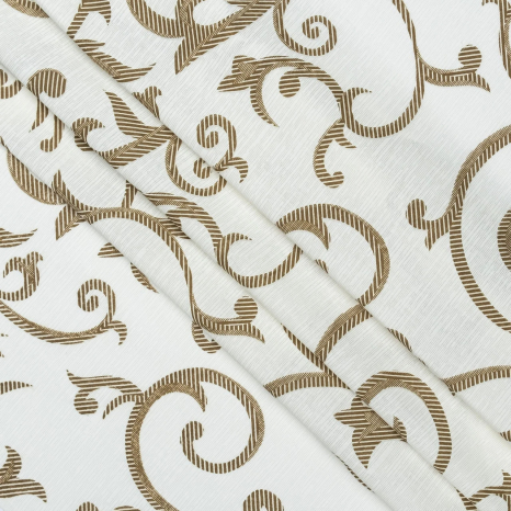 Тканина для постільної білизни Бязь "Gold" "Вихровий рух" GLL13015beige-brown