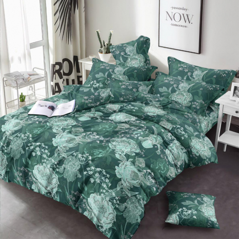 Ткань для постельного белья Бязь "Gold" Lux GL3628green