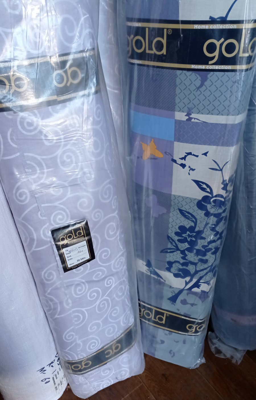 Тканина для постільної білизни Бязь "Gold" Lux GL1867blue (A+B) - (50м+50м)