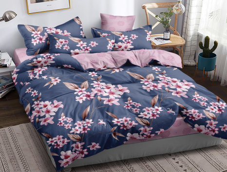 Евро макси набор постельного белья 200*220 из Сатина №123AB Черешенка™