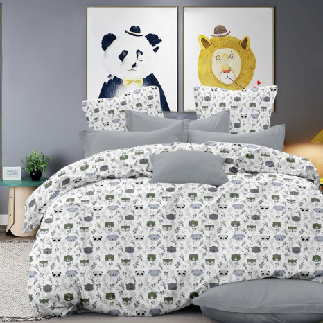 Ткань для постельного белья Бязь "Gold" Lux детская GL16570grey