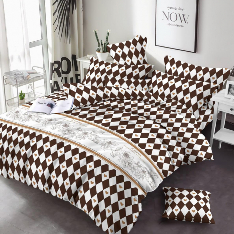 Тканина для постільної білизни Бязь "Gold" Lux GL3526brown