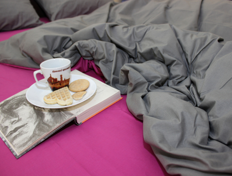 Євро-максі набір однотонної постільної білизни 200*220 із Бязі "Gold" №151724AB Черешенька™