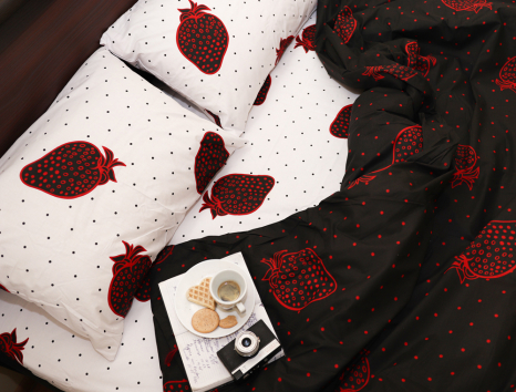 Полуторный набор постельного белья 150*220 из Бязи "Gold" №151336AB Черешенка™