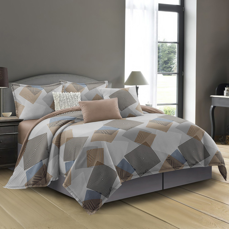 Двоспальний набір постільної білизни 180*220 із Бязі "Gold" з простирадлом на резинці №144973 Черешенка™