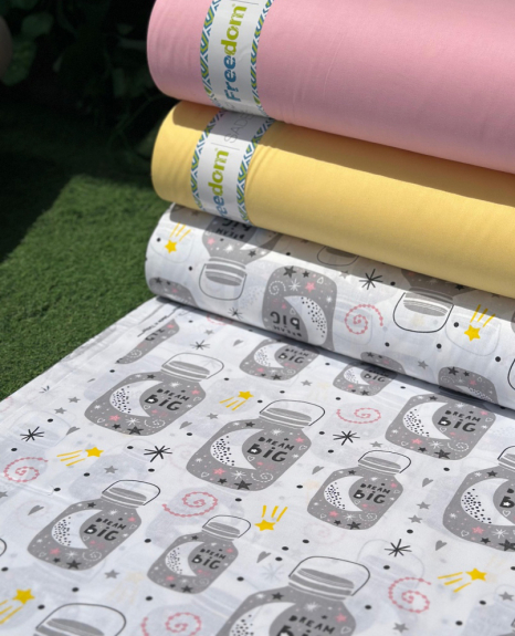 Детская ткань для постельного белья Ранфорс R-11-86pink (30м)