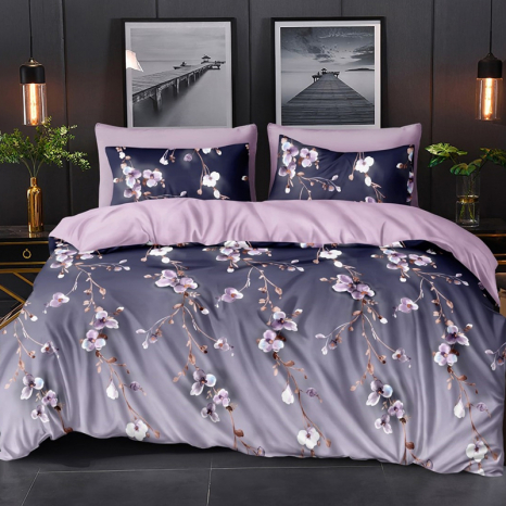 Евро макси набор постельного белья 200*220 из Сатина №44255 Черешенка™