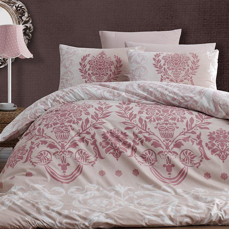 Полуторний набір постільної білизни 160*220 із Ранфорсу Dalyan Pudra First Choice™