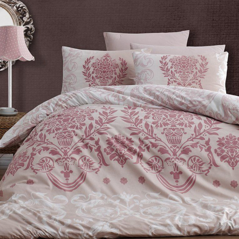 Полуторний набір постільної білизни 160*220 із Ранфорсу Dalyan Pudra First Choice™