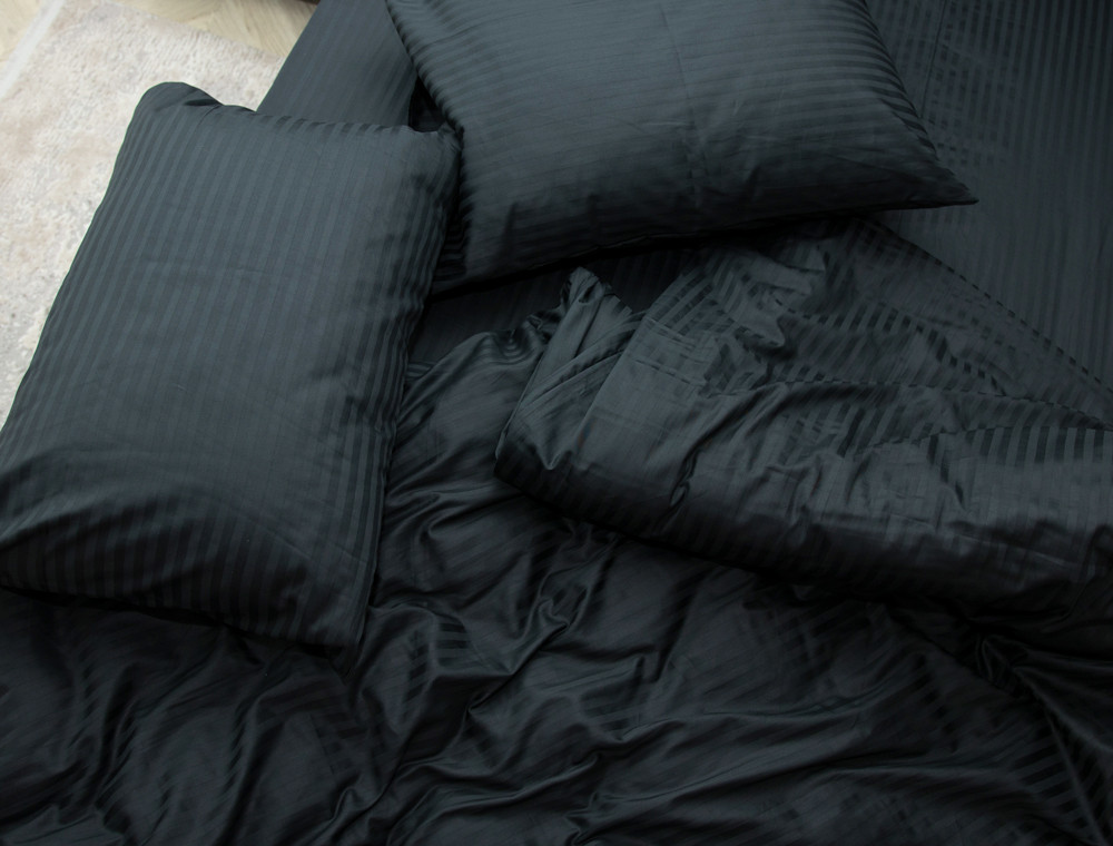 Евро макси набор постельного белья 200*220 из Страйп Сатина №19-4305 Черешенка™