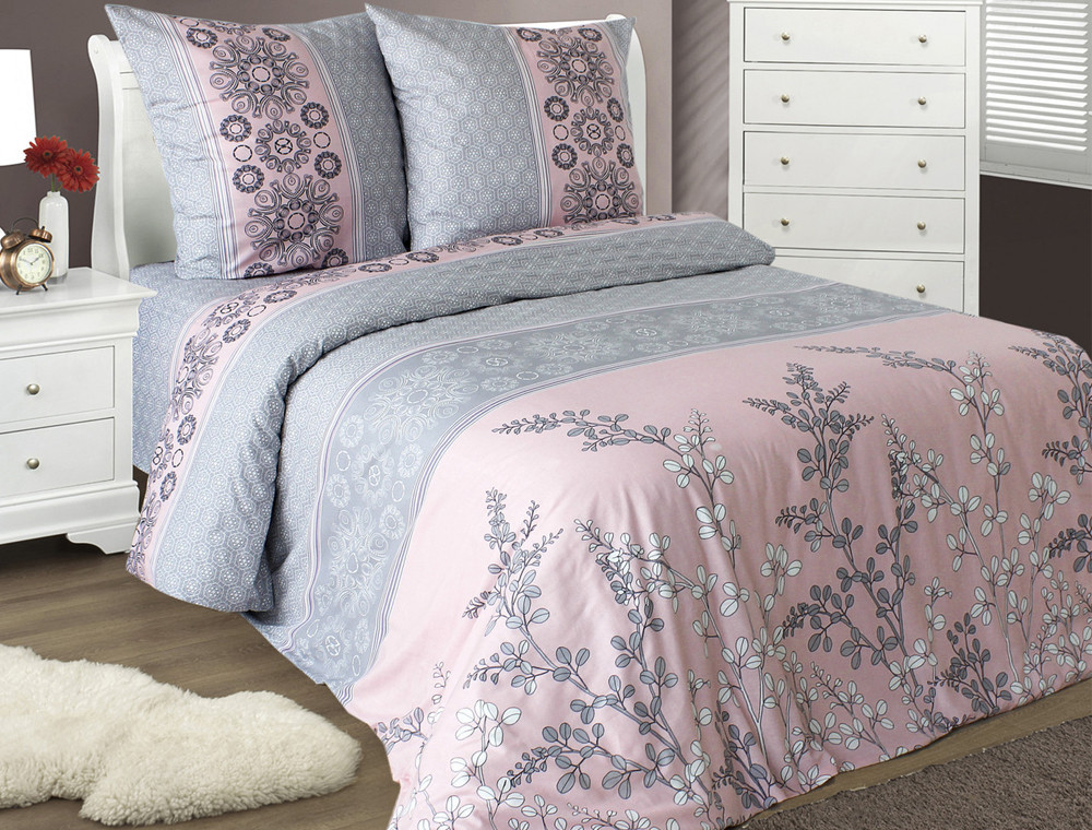 Євро-максі набір постільної білизни 200*220 із Бязі "Gold" з простирадлом на резинці №14506 Черешенька™