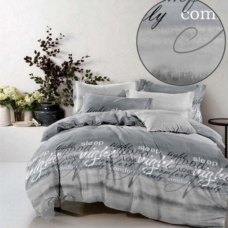 Тканина для постільної білизни Бязь "Gold" GLL974Grey