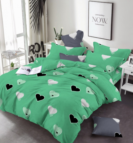 Ткань для постельного белья Бязь "Gold" Lux GL16970green