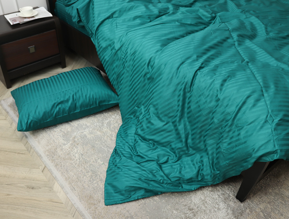 Сімейний набір постільної білизни з Страйп Сатину №544728