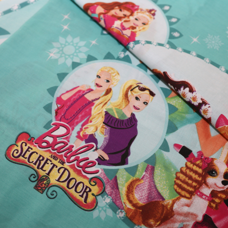 Ткань для постельного белья Бязь "Gold" Lux детская "Секретная дверь Барби" GLB4519